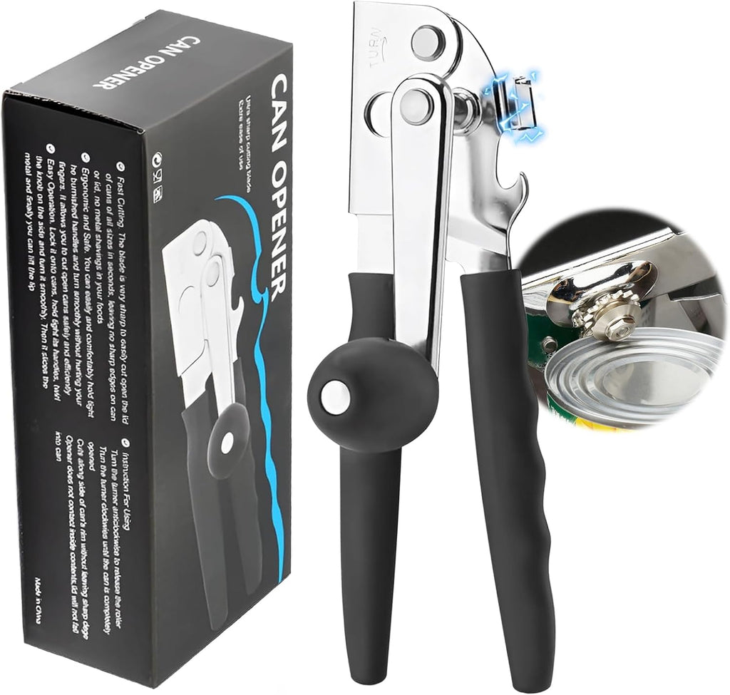 Regine Switzerland Heavy Duty Manual Can Opener - Smooth Edge Design for Easy Use in Kitchen