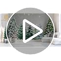 JarThenaAMCS Snowy Forest Winter Christmas Wall Stickers 6 Sheets 11.8 x 35.4 in Peel & Stick Mural