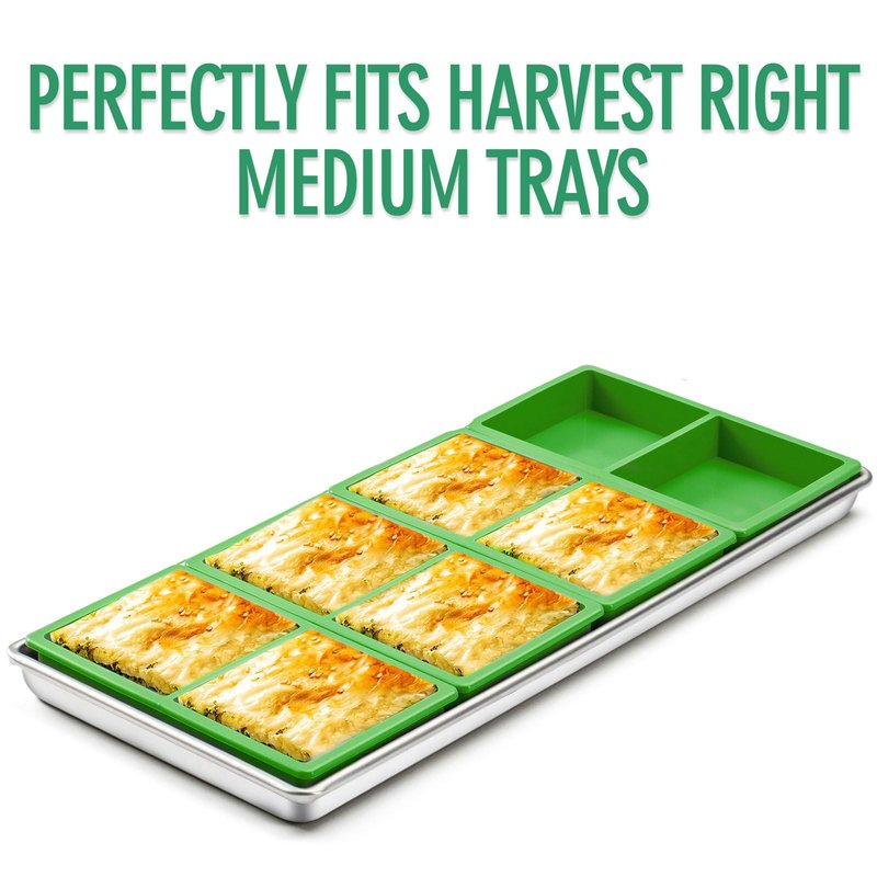 8 pcs Silicone Tray Dividers for Harvest Right Freeze Dryer Medium and Small Trays, Silicone Food Molds for Harvest right freeze dryer accessories, Green silicone food freezer tray