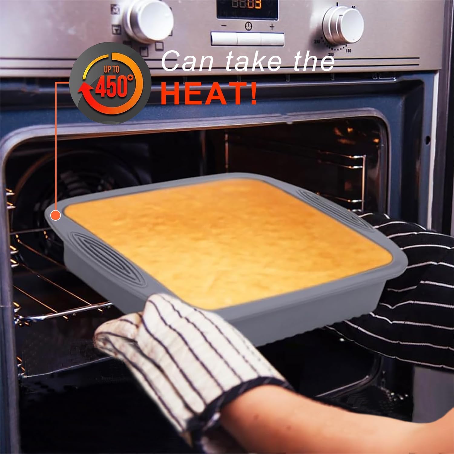 Skiennix 28 PCS Nonstick Silicone Baking Pans Set - Versatile Cake Molds & Muffin Pans | Light Grey