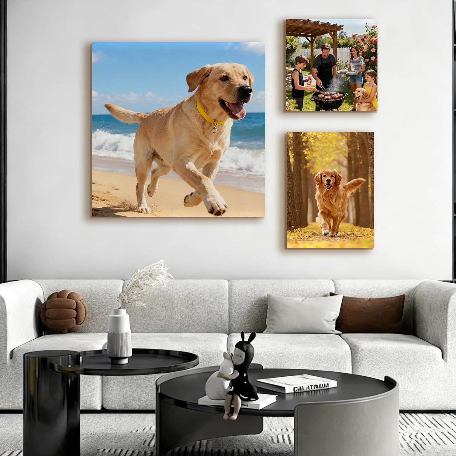 Skiennix Custom Canvas Prints - Personalized Pet & Family Photos for Framed Wall Art (12''L x 16''W)