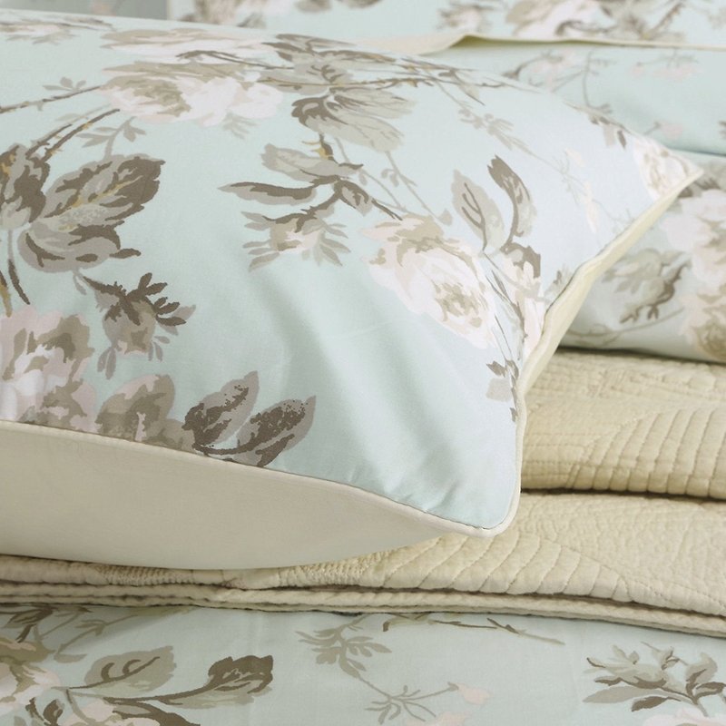 Brandream French Country Garden Toile Floral Printed Pillow Cover 2 Packs King Pillowcases (King/Cal-King Size)