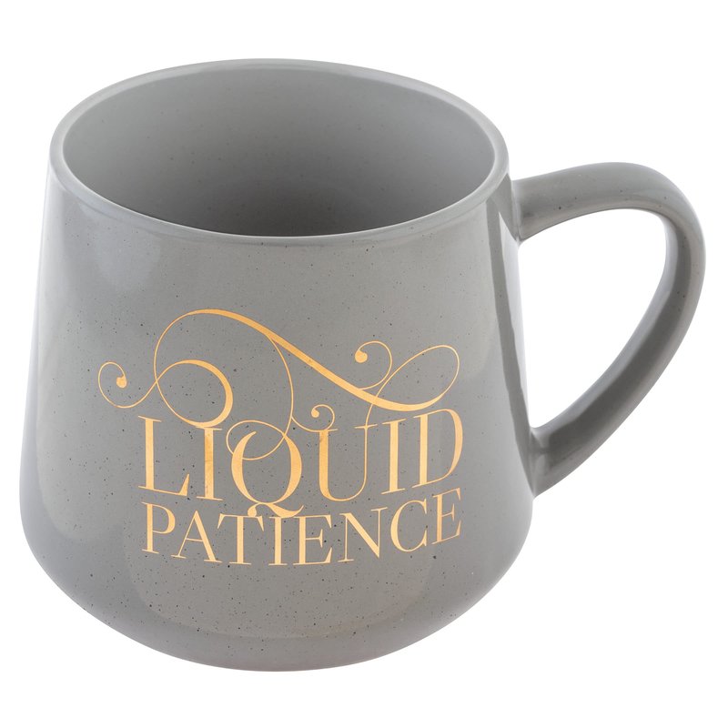 Karma Novelty Ceramic Coffee Mug Liquid Patience - 16 oz Cute Sarcastic Coffee and Tea Mug – Funny Coffee Mug with Witty Sayings for Women and Men, Gift for Friends, Coworkers, Boss, Mothers Day Gifts