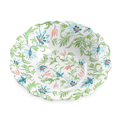 TarHong Chinoiserie Botanical Serve Bowl, 13.8", 135 Oz, Melamine