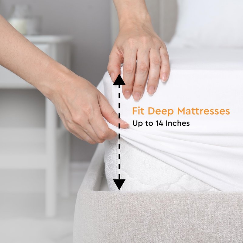 Sleep Mantra King Size Sheets Set - Includes 1 Flat & 1 Fitted Sheets & 2 Pillowcases - Breathable, Soft - Wrinkle Free & Machine Washable - Cooling Sheets King Size Bed - White, Set of 4