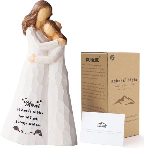 Kohehe Handmade Figurine Gift for Mom - 5.5" Meaningful Birthday & Mother's Day Present