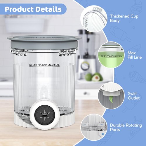 2 Pack NC700 Pints and Lids Replacement Parts, 16oz Creami Swirl Pints and Lids Container Compatible with NC700 Series Ninja Swirl Ice Cream & Soft Serve Makers
