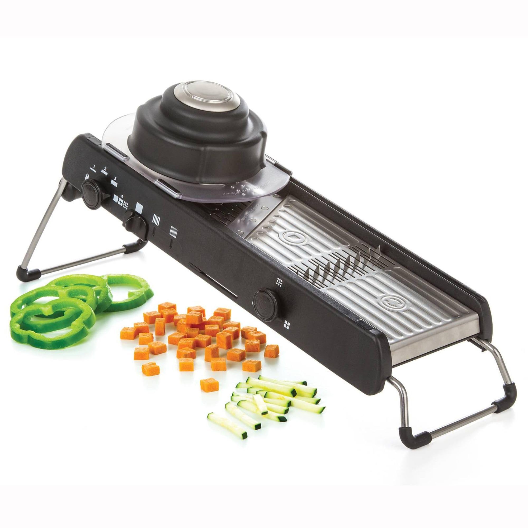 PL8 Professional Cubing Mandoline - Versatile Vegetable Slicer with Integrated Cubing System, Adjustable Blades for Cubes, Slices, and Julienned Cuts