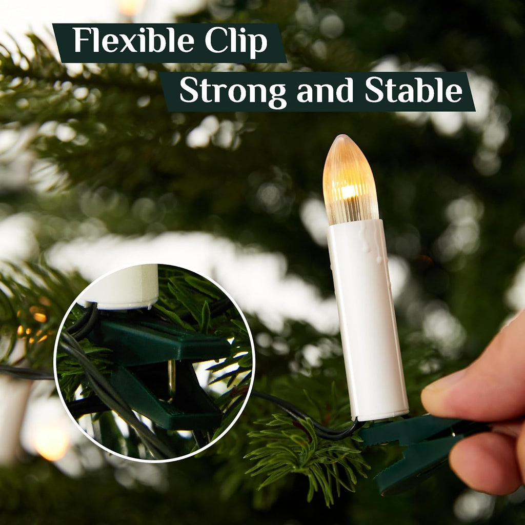 Regine Switzerland Flameless Christmas Candle Lights - 50 Pcs with Remote & 3D Flickering Effect | Multi-Color Options