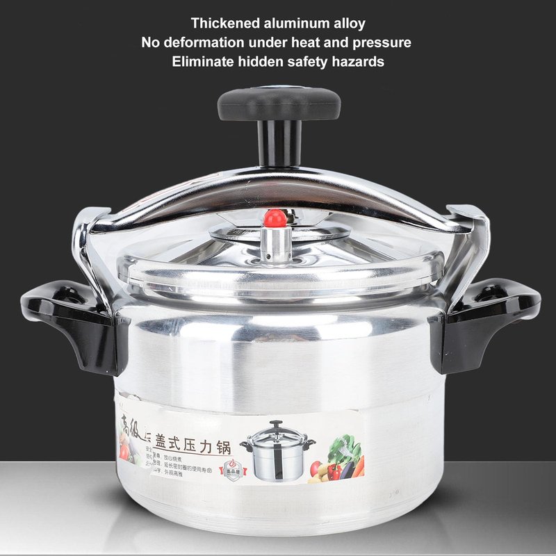 Pressure Cooker Thickened, Aluminum Large Capacity Anti Stick Explosion Proof Pressure Canner, Anti Stick coating, for Stewing, Steaming, Canning (7L)