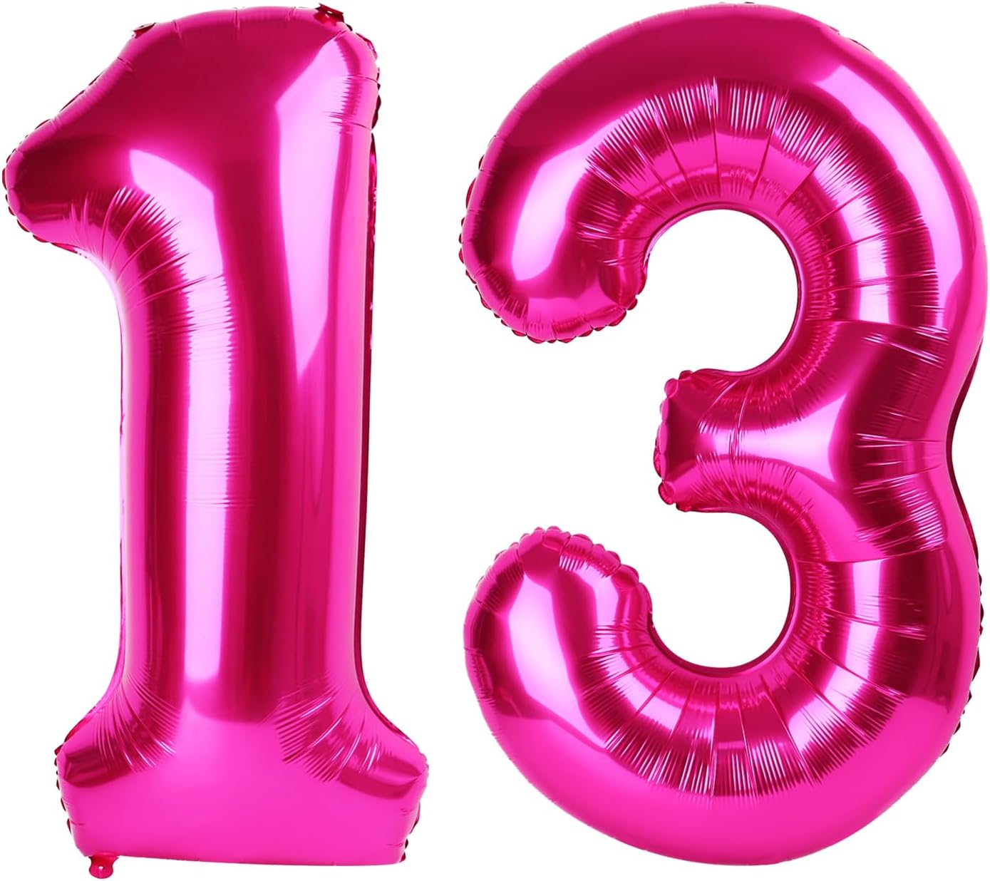 Number 13 Balloons by Hot Pink - 40 Inch Birthday Decorations for Girls' 13th Party Supplies