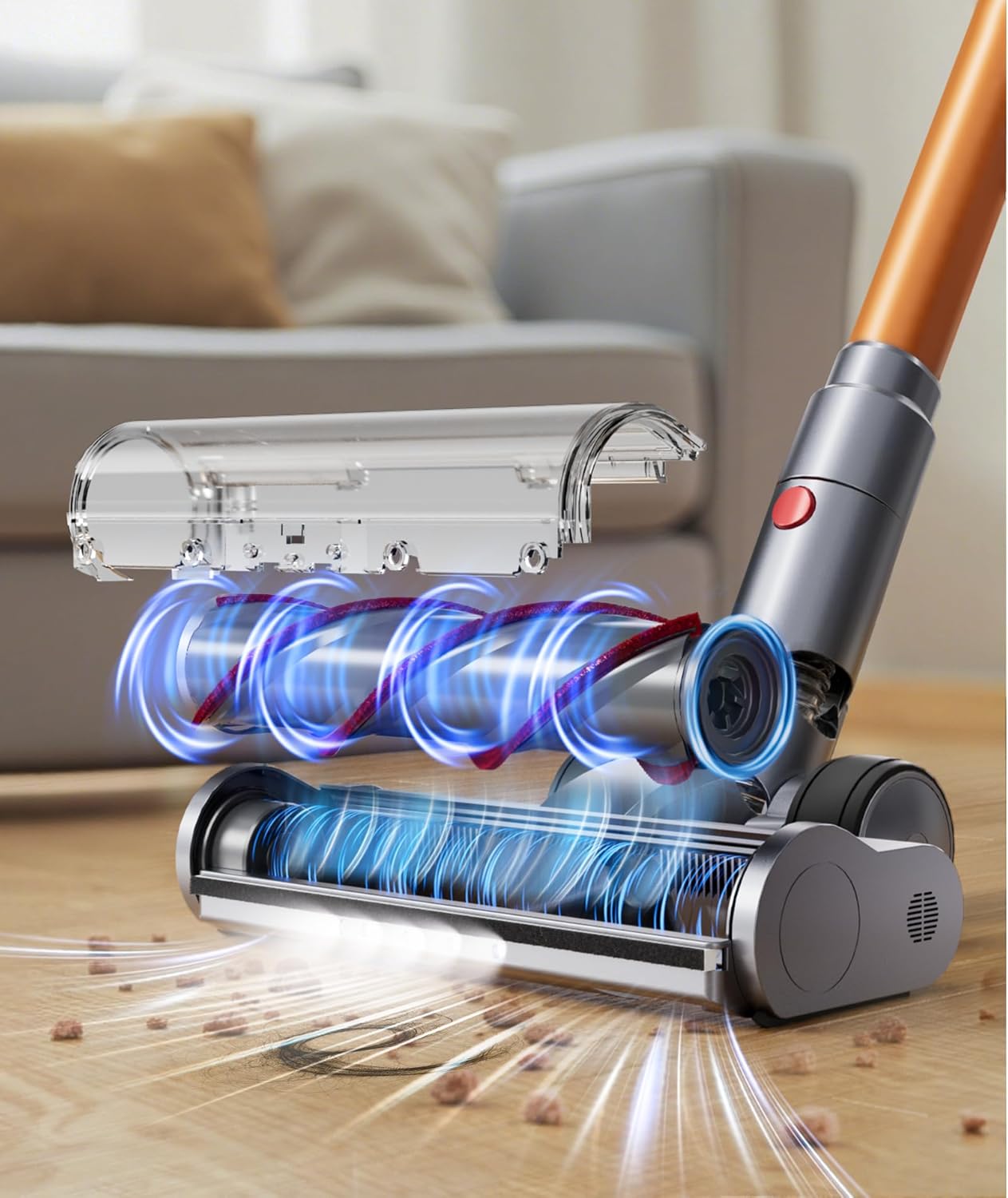 X7A Pro Cordless Vacuum Cleaner - 650W Power, 70 Minutes Runtime, Self-Standing Design, Ideal for Pet Hair & Carpets