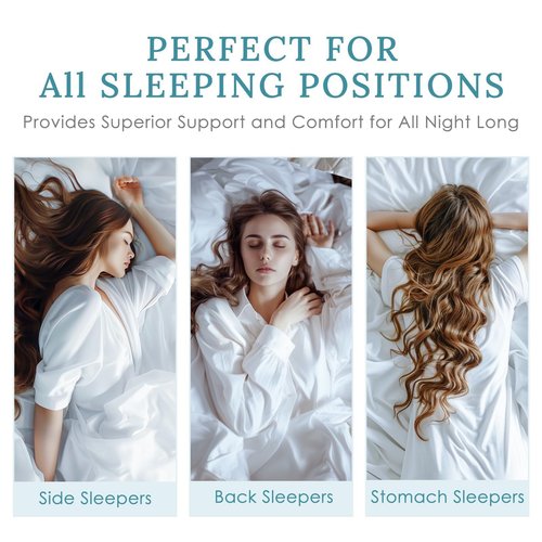 HUXMEYSON Pillows Standard Size Set of 2, Luxury Hotel Bed Pillows Set with Down Alternative Filling for Side and Back Sleepers