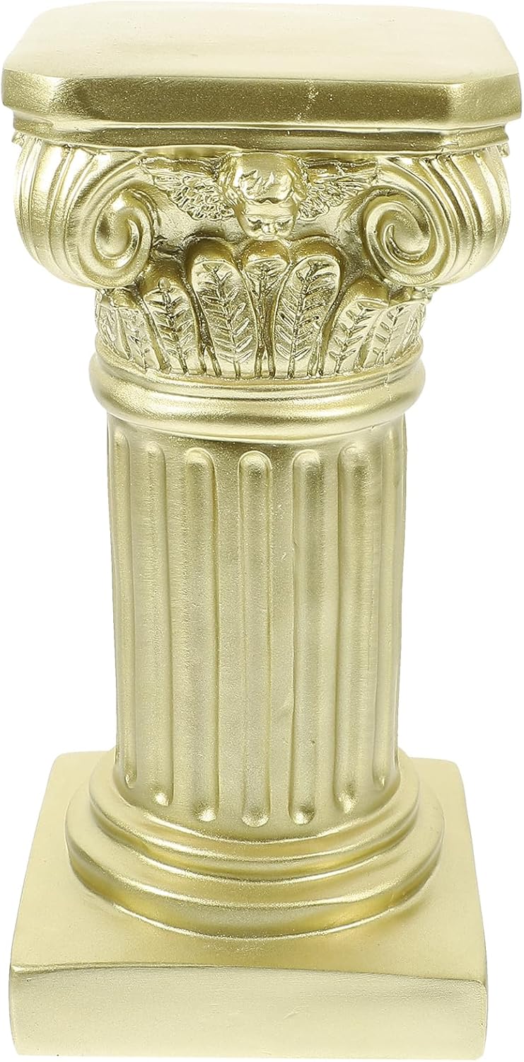 Uonlytech Nordic Marble Roman Column Candlestick - 7.67" x 3.74" Elegant Marble Pillar Candleholder for Cozy Home Decor & Gifts