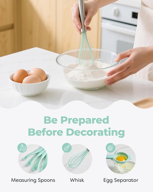 Kootek Cake Decorating Kit - 158PCs Baking Tools with Turntable, Icing Tips, Spatulas & Pastry Bags