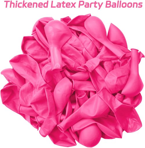 Matte Pink Balloons by [Brand Name] - 100 Pcs 12 Inch for Baby Shower & Birthday Party Decor