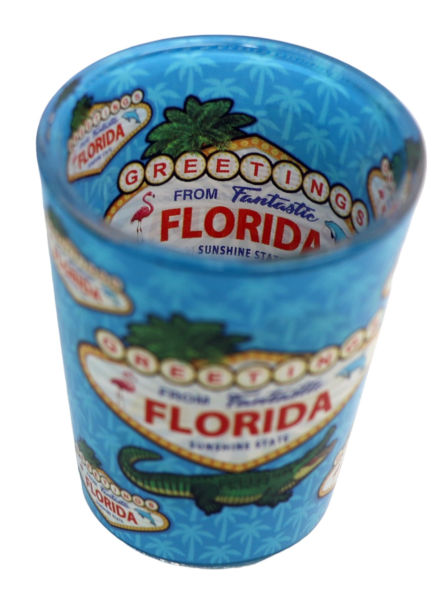 Florida Greetings Sign In and Out Shot Glass
