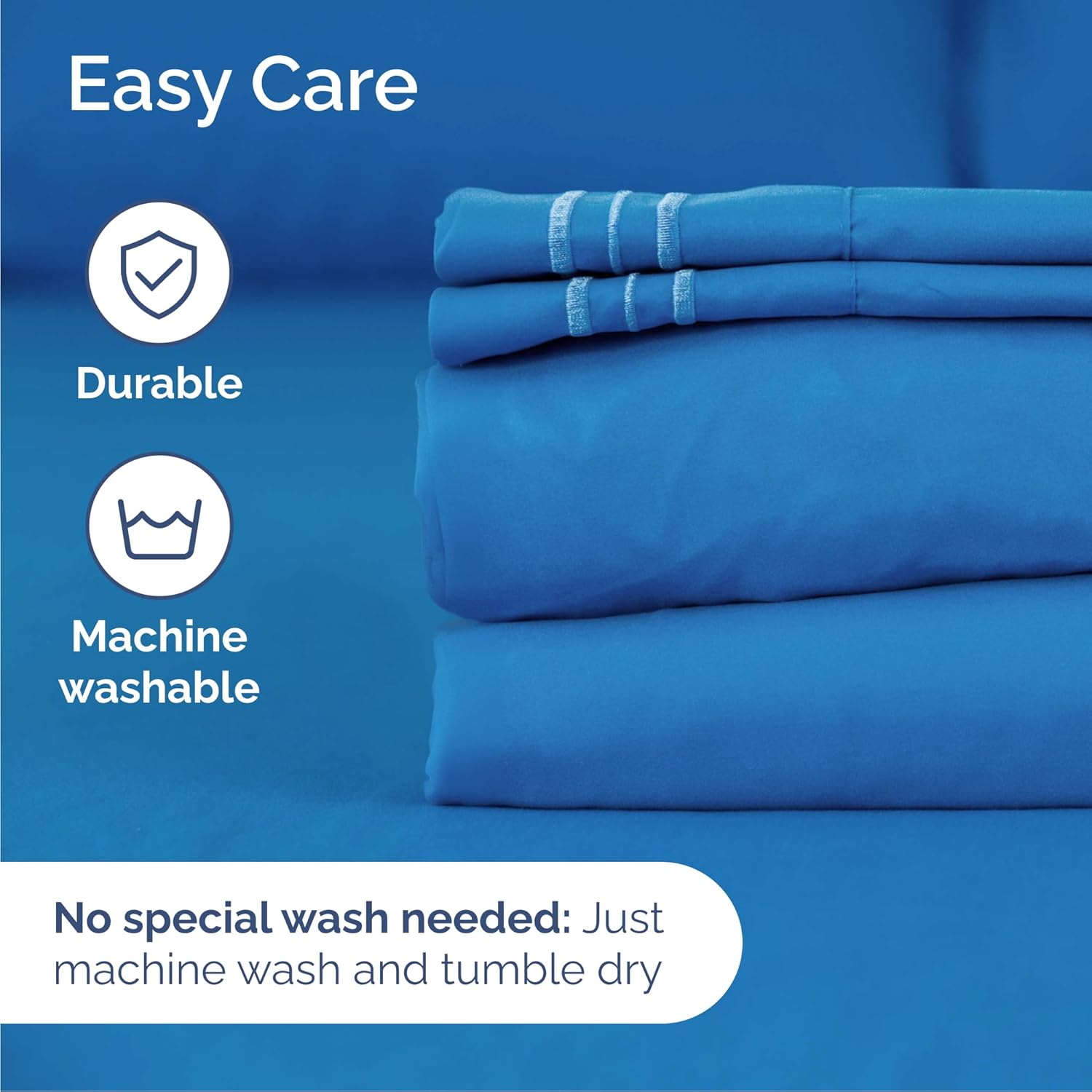 Queen Size Sheet Set by Hotel Luxury | 4-Piece Comfy, Breathable & Cooling Bedding - Deep Pockets, Soft & Wrinkle-Free - Oeko-Tex Certified, Royal Blue