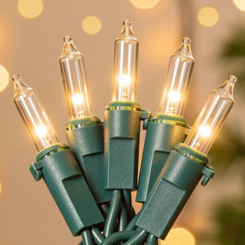 50-Count White Christmas Lights - 13FT Mini String Lights with Green Wire for Indoor & Outdoor Decor