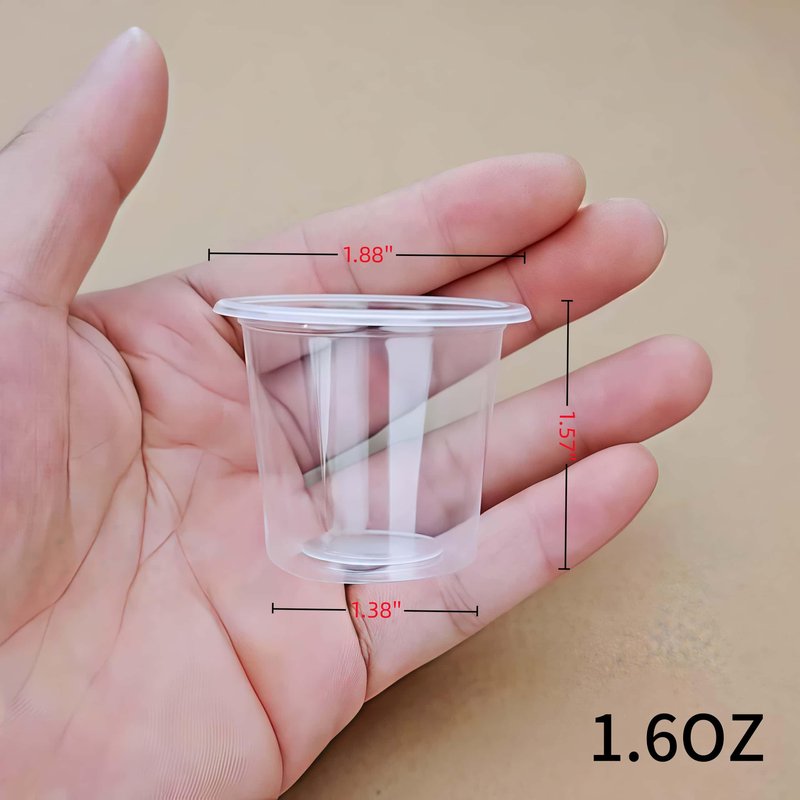 Cynohesta 500 Pack Mini Plastic Shot Glasses Disposable Cups Clear Small Communion Cup Sample for Tasting&Mouthwash,Little 1oz-1.5-2-3 Ounce Tiny(500, 0.75OZ)