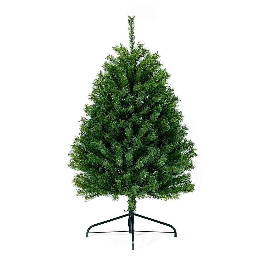 BAOYILAI 4.5FT Small Artificial Christmas Tree, Realistic Christmas Tree with PVC Branch Tips,Metal Hinges and Foldable Base for Home,Lobby,Office,Party Decoration