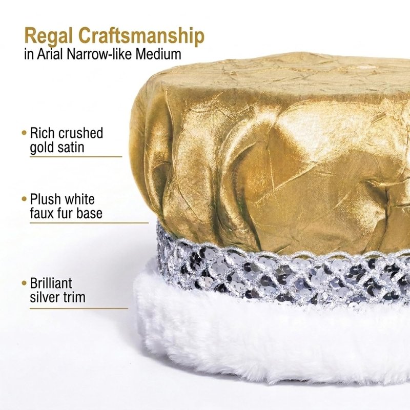 Anderson’s Royal Grandeur Coronation Set, Gold Crushed Satin King Crown and Sparkling Rhinestone Mirabella Tiara for Prom, Homecoming, Winter Formals, Special Events and Dance Coronations