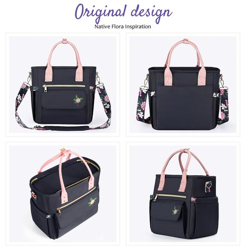 GLORIEROO Deluxe Insulated Lunch Box Bag Women - Leakproof Waterproof Cooler with Multi Pockets Removable Strap for Work Picnic - Teacher Mothers Day Christmas Birthday Gifts