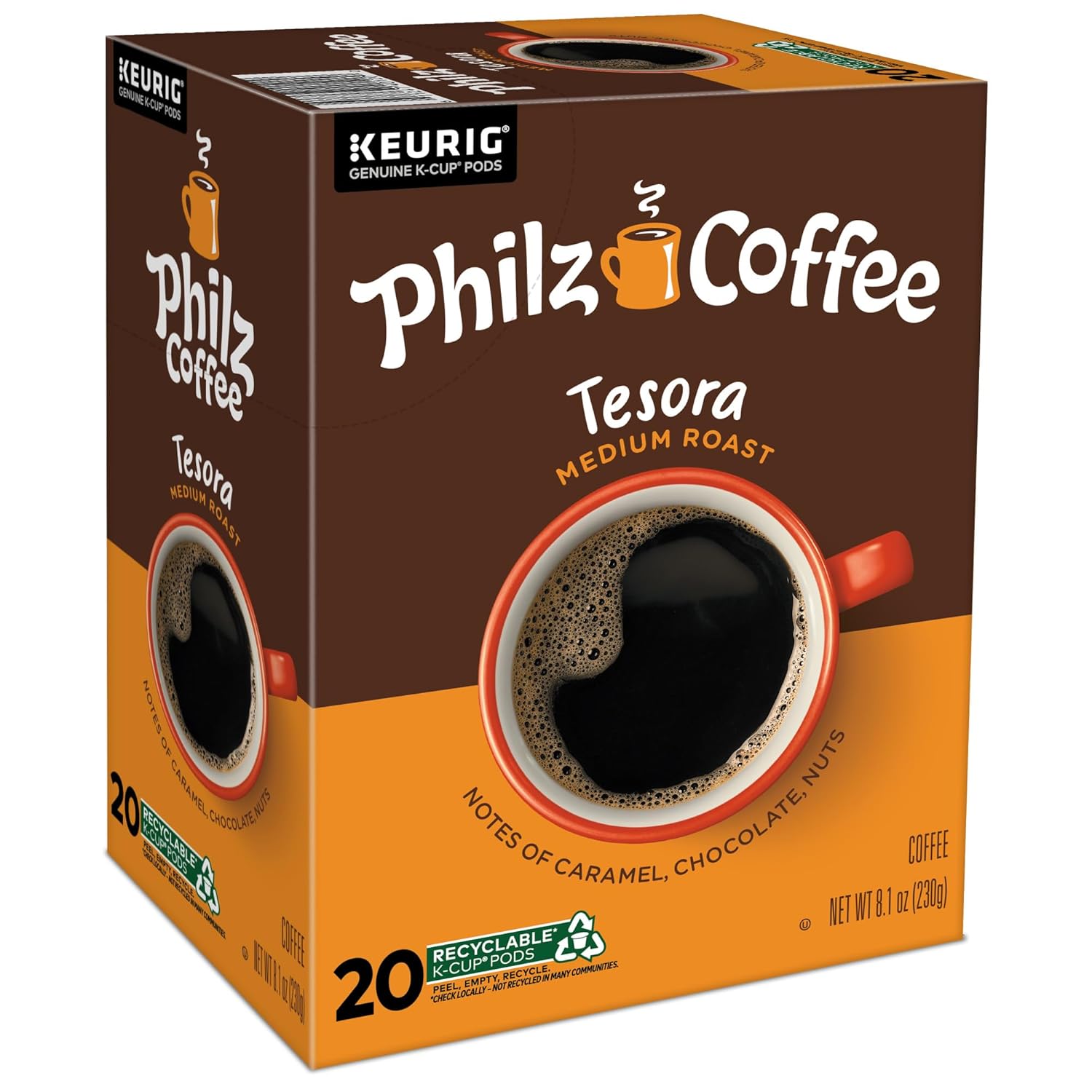 Philz Coffee Tesora K-Cup® Pods - Medium Roast Single Serve Coffee, 20 Count Pack