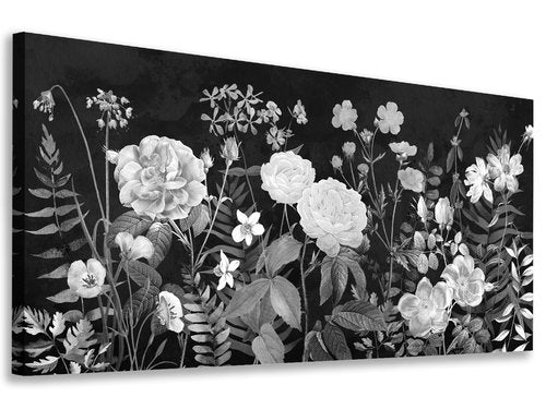 Large Wall Art for Living Room Decor Framed Art Plant Black and White Flowers Canvas Pictures Modern Artwork Botanical Canvas Prints for Bedroom Kitchen Home Office Wall Decor 20" x 40"
