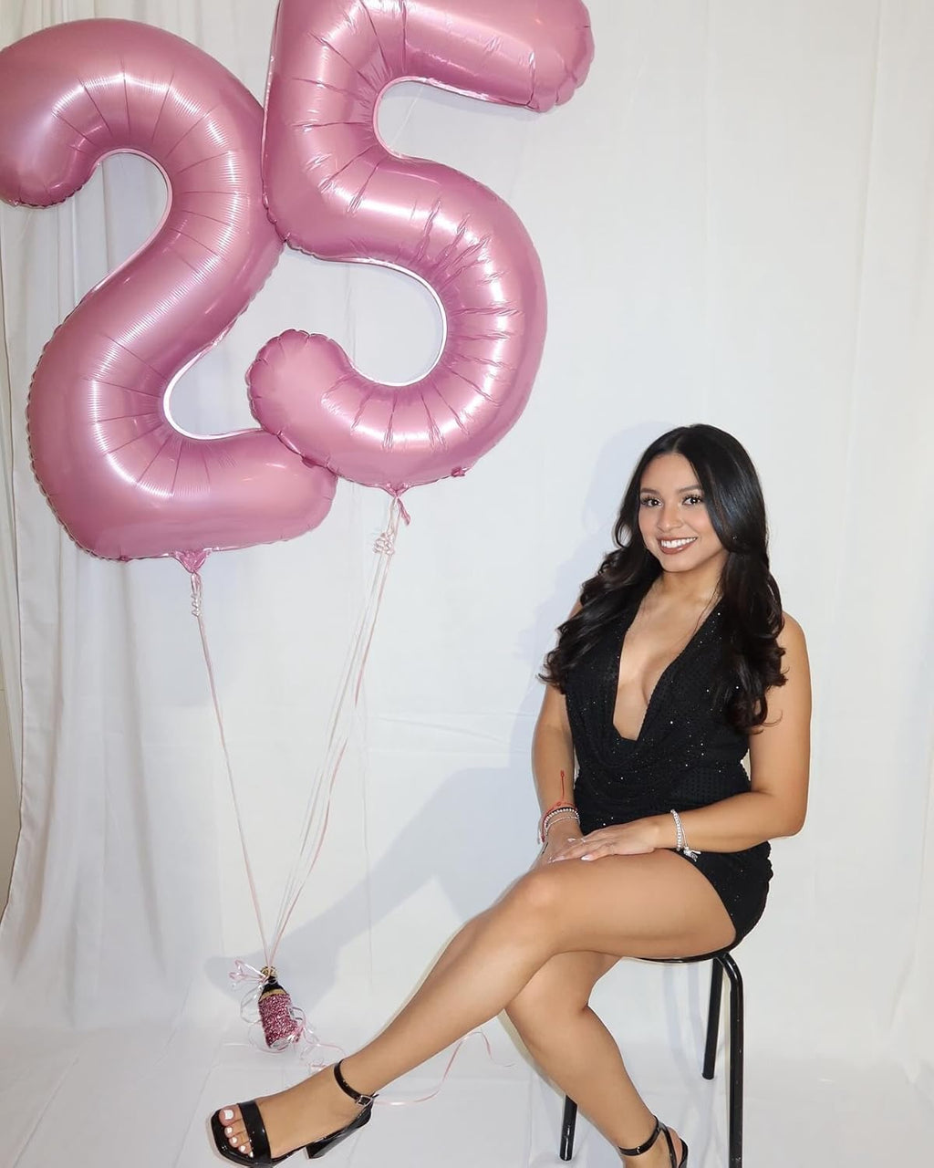 Pearlescent Pink Number 4 Balloon - 40 Inch Large Balloon for 4th Birthday Decorations