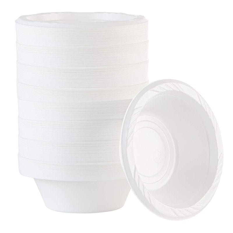 800 Count Disposable 5 Ounce White Plastic Dessert Bowls