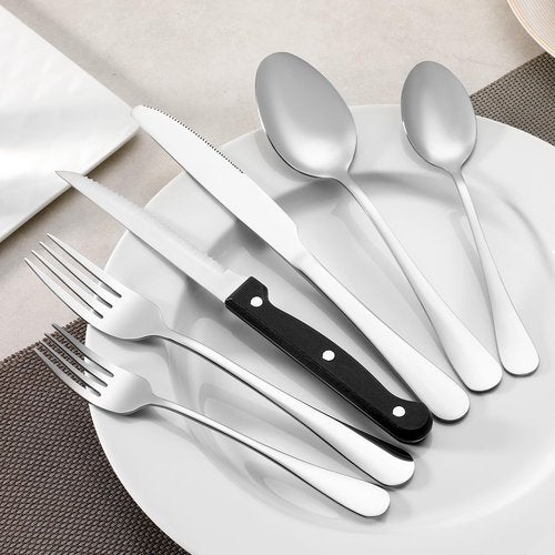 16 Piece Dinner Forks Set, Food-Grade Stainless Steel Forks Silverware, Cutlery Forks, Dessert Forks, Metal Forks for Home, Kitchen or Restaurant, Mirror Polished, Dishwasher Safe - 8 Inch