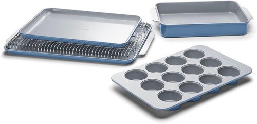 Caraway Nonstick Ceramic Bakeware Set - 5-Piece Assorted Baking Pans & Sheets | Non-Toxic, Slate Color
