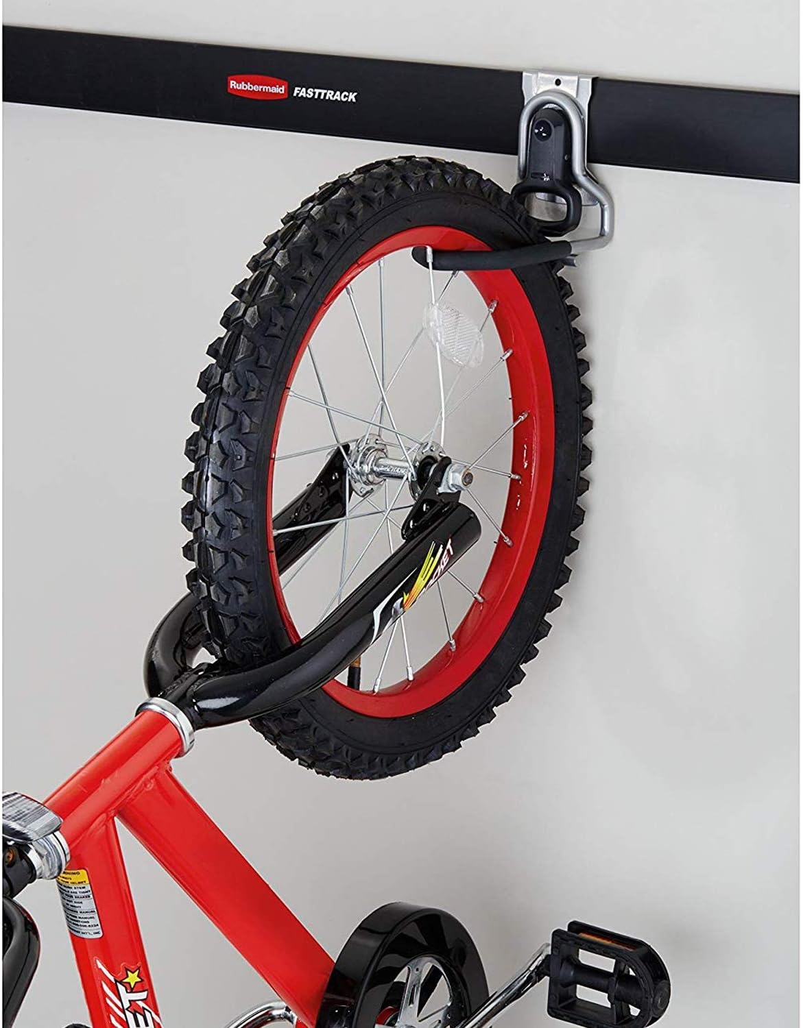 Rubbermaid Heavy Duty Bike Hooks - Universal Vertical Wall Mount Garage Organizer (6 Pack)