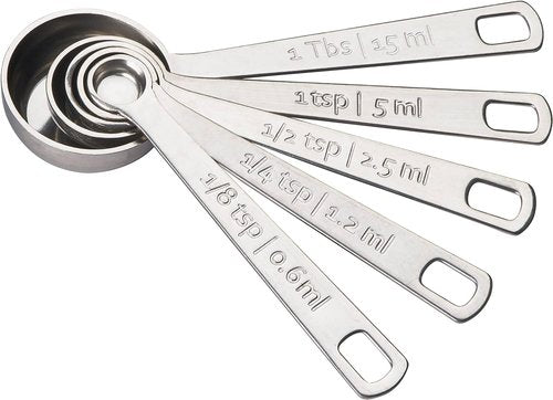 Le Creuset Stainless Steel Measuring Spoons - Set of 5 Durable Kitchen Essentials