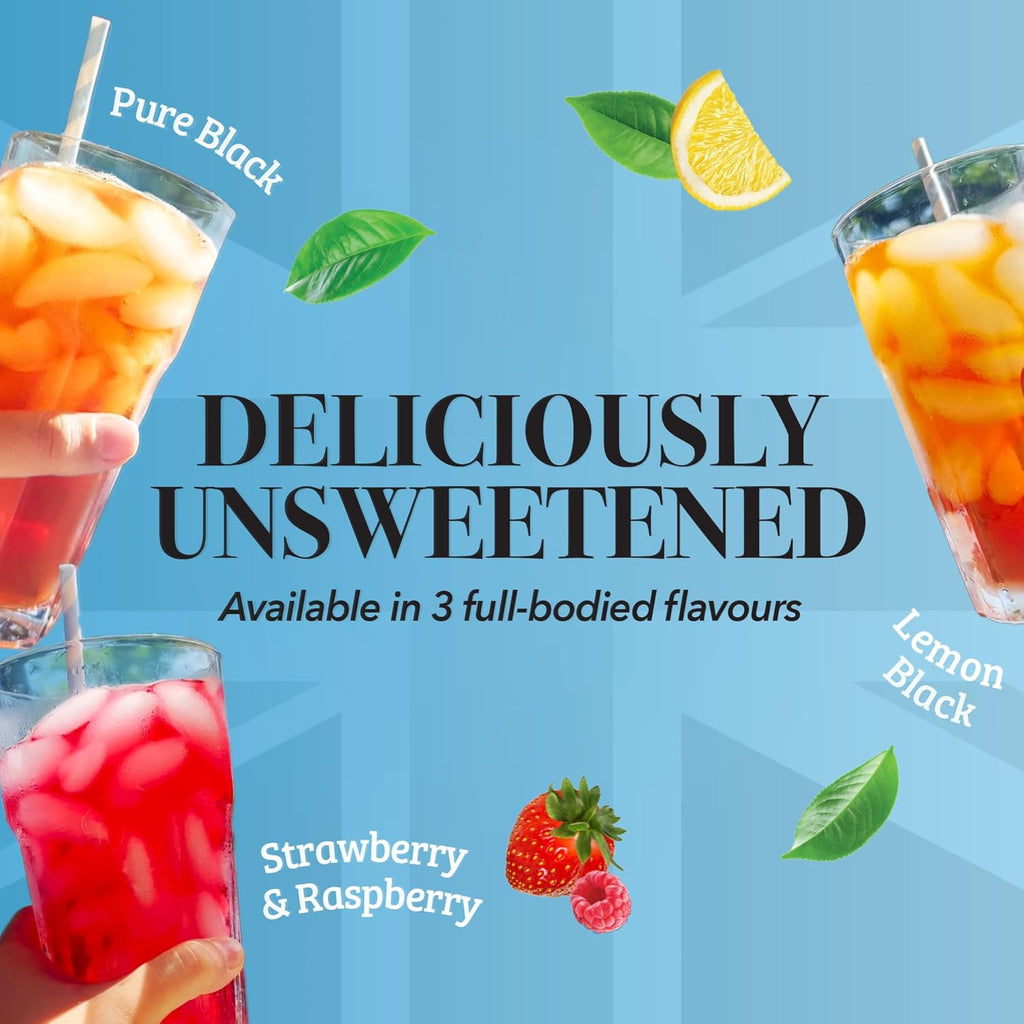 Twinings Strawberry & Raspberry Herbal Iced Tea - 72 Oversized Tea Bags, Unsweetened & Caffeine-Free