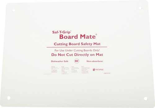 San Jamar CBM1622 Saf-T-Grip Board-Mate Nonslip Cutting Board Mat, 22" Width x 16" Height, Multicolor