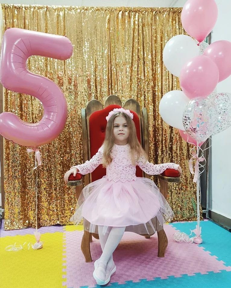 Pearlescent Pink Number Balloon | 40-Inch 0 Balloon for Birthday Decorations & Party Supplies