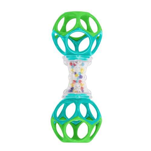 Bright Starts Oball Shaker Rattle Toy - Engaging Sensory Play for Newborns and Up