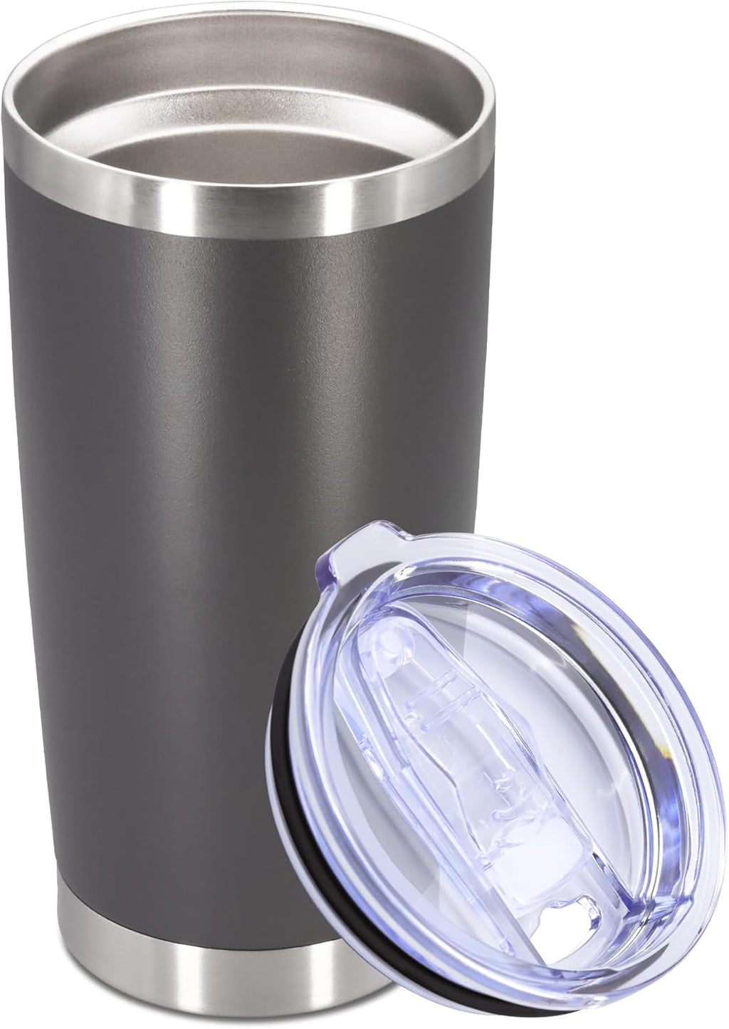 Skiennix 20oz Stainless Steel Tumbler - Vacuum Insulated Travel Mug for Hot & Cold Drinks, Grey