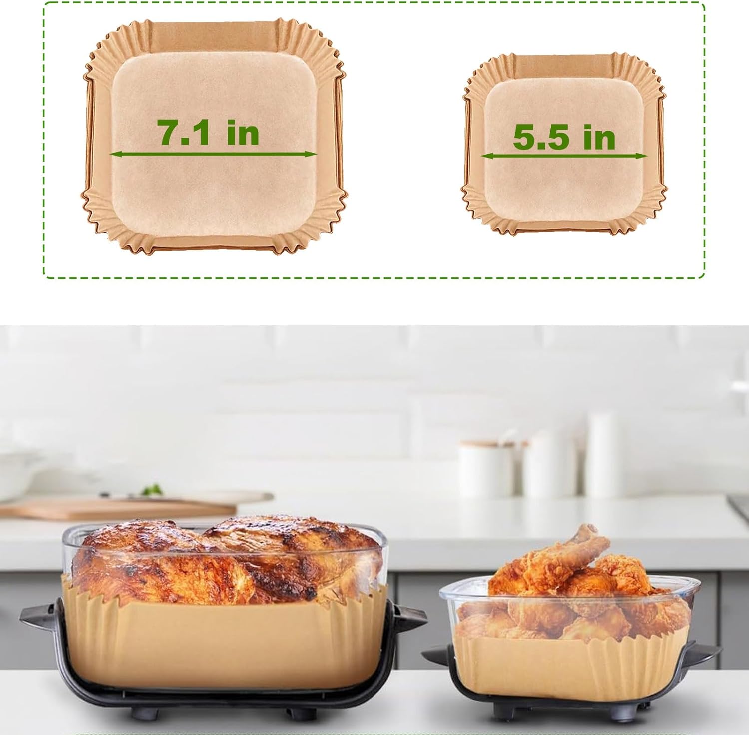 Ninja Air Fryer Liners - 250 Pcs Parchment Paper Accessories for Crispi Cooking | Perfect Fit for Ninja Appliances