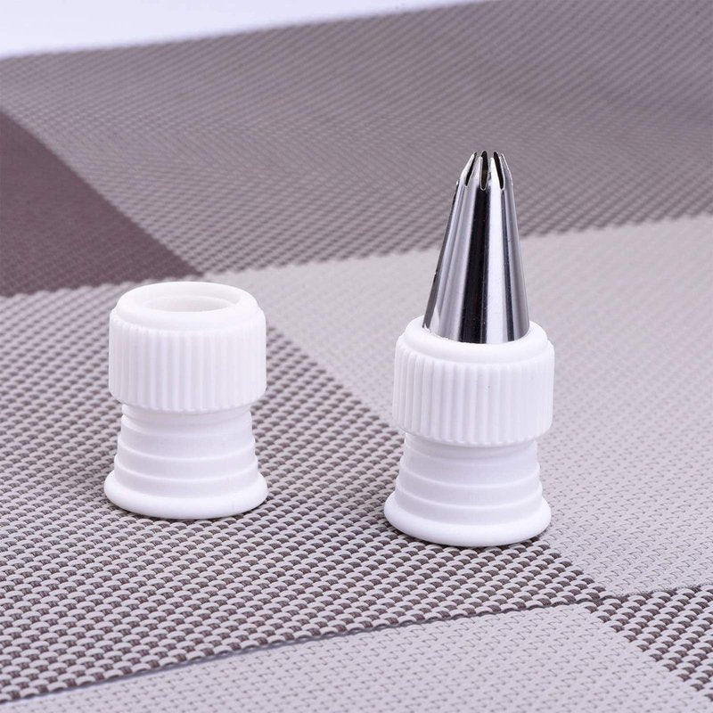 Shappy 30 Pieces Coupler Piping Bag Plastic Standard Couplers Cake Decorating Pipe Tip for Frosting Icing Nozzles (1.2 x 1 Inch)