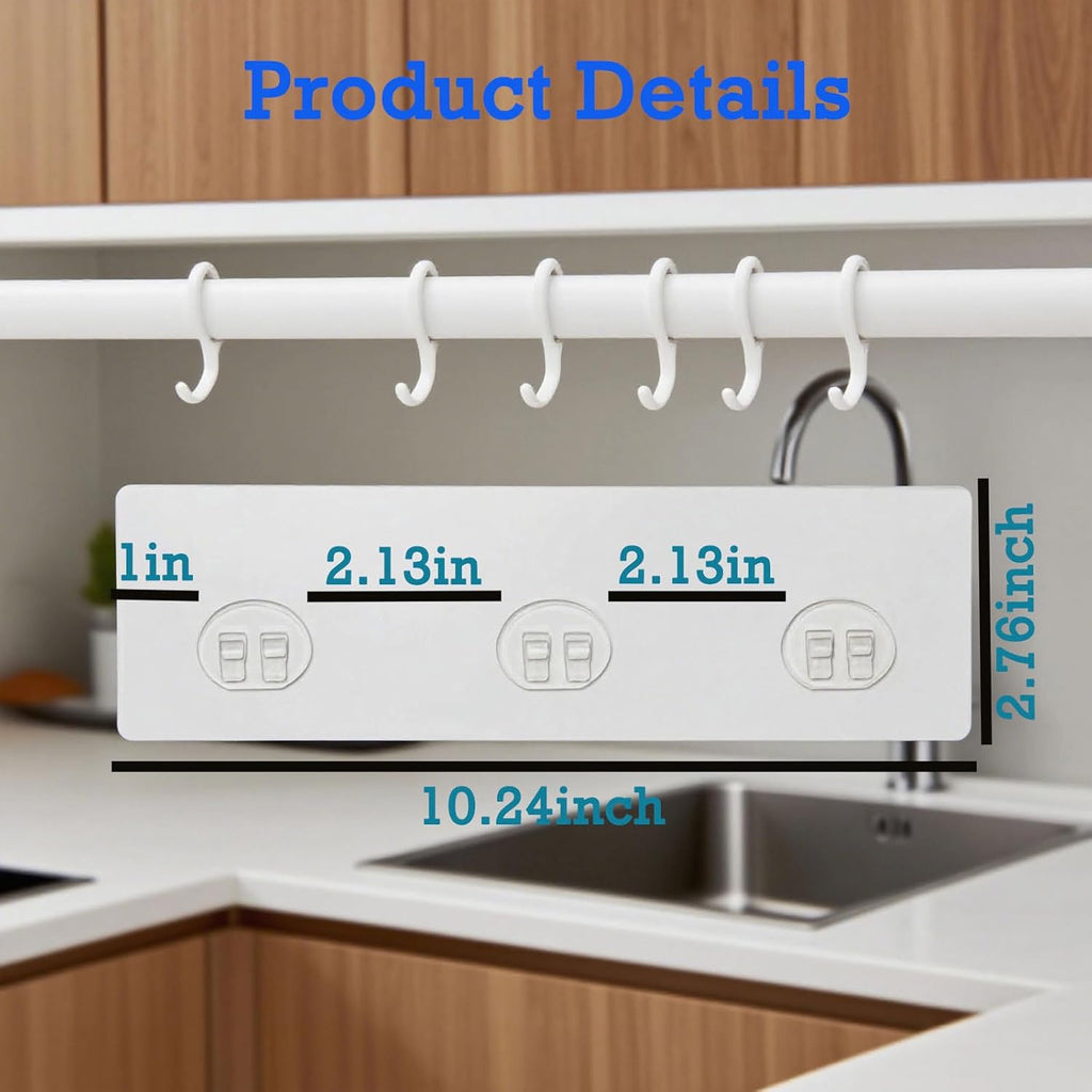Skiennix Shower Caddy Adhesive Replacement - Strong Transparent Pads for Bathroom & Kitchen Storage
