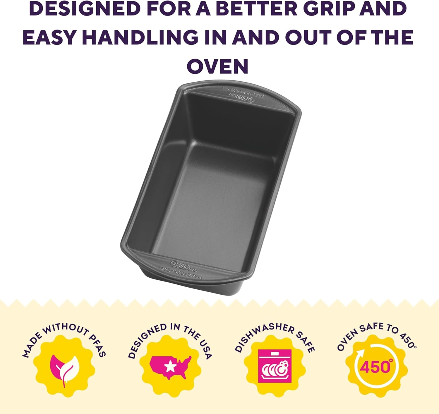 Wilton Gold Non-Stick Bakeware Large Loaf Pan | Perfect for Breads & Pound Cakes - 9.25 x 5.25 x 2.75 Inch