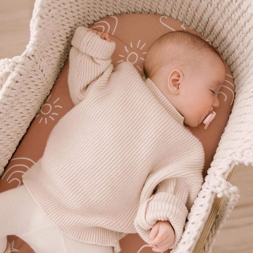 Yoofoss Bassinet Sheets - 3-Pack Fitted Sheets for Halo Bassinest | Soft, Breathable, Brown & Animal Prints