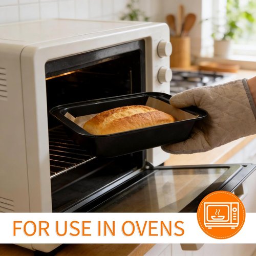3 Pack Rectangular Cake Pan Set - Non-Stick Carbon Steel Baking Pans | 13 x 9 Inch for Lasagna, Brownies & More