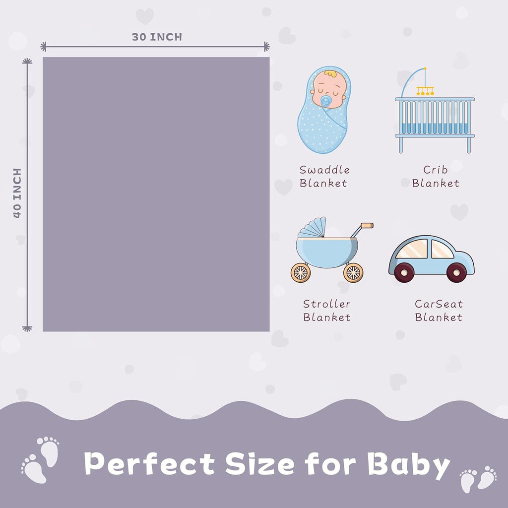 Yurhap Fleece Baby Blanket - Ultra Soft Heart Checkered Design | Cozy 30”x40” Blanket for Infants