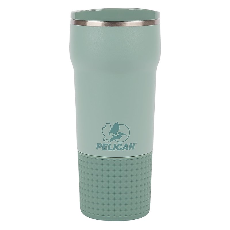 Pelican Hydration Pelican Cascade™ 22 oz Vacuum Insulated Tumbler - Recycled Stainless Steel Double Wall Travel with Dual Lid, Powder Coated Insulated Coffee Mug For Hot Cold Drinks, Sage