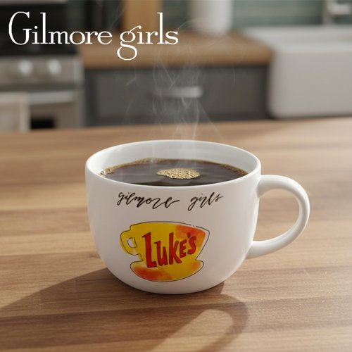 Silver Buffalo Gilmore Girls Luke's Diner Logo Ceramic Soup Mug, 24 Ounces