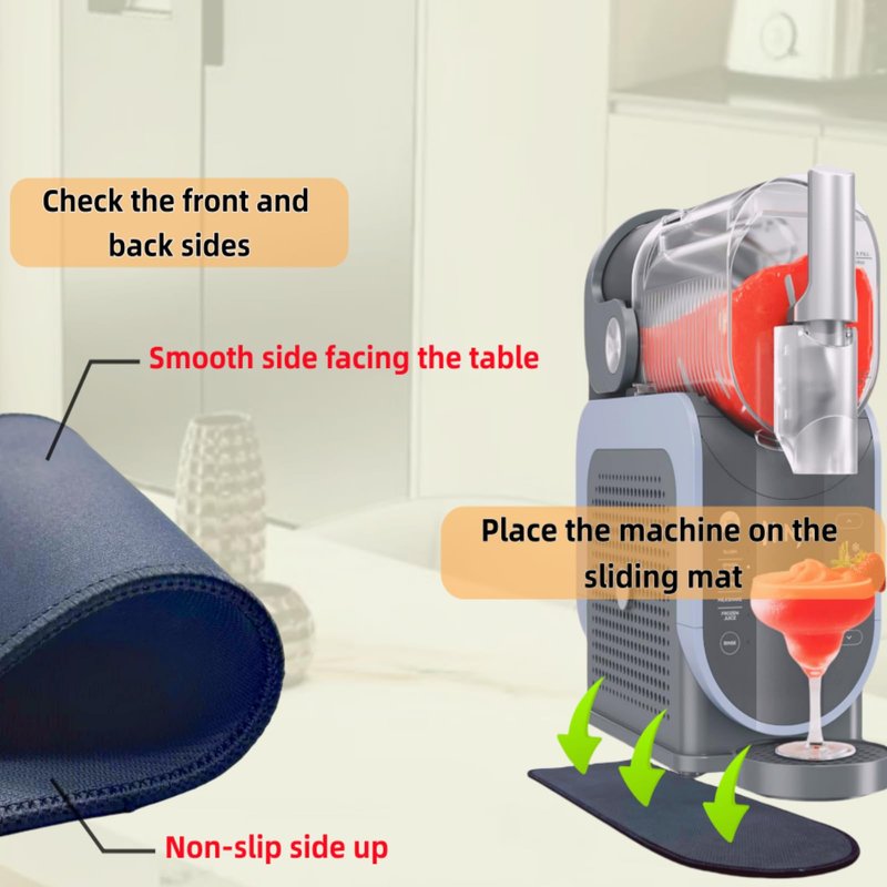 JKCWOTS Sliding Pad Compatible with Ninja Slushie Machine FS301C / FS301 / FS300,slushie machine accessories,Quickly Slide the Frozen Drink Machine on Table